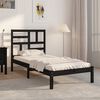 vidaXL Estrutura cama pequena solteiro 75x190 cm madeira maci&ccedil;a preto