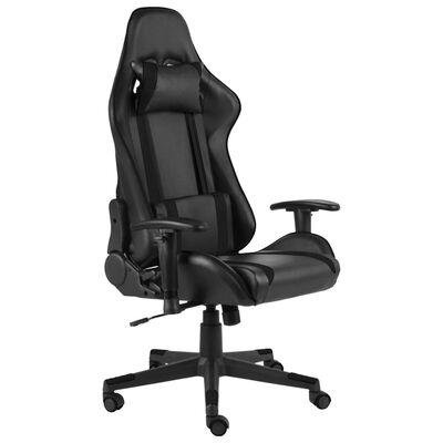vidaXL Cadeira de gaming giratória PVC preto