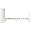 vidaXL Cama com estante sem colchão 75x190 cm pinho maciço branco