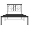 vidaXL Estrutura de cama com cabeceira 90x200 cm metal preto