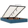 vidaXL Estrutura de cama otomana com colch&atilde;o 140x200 cm azul escuro