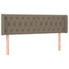 vidaXL Cabeceira cama abas tecido 163x16x78/88 cm cinzento-acastanhado