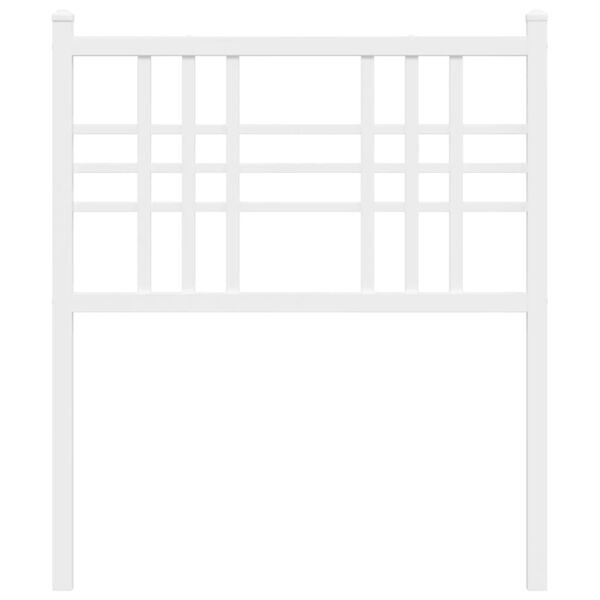 vidaXL Cabeceira de cama 80 cm metal branco