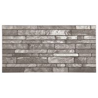 vidaXL Painéis de parede 3D design tijolos cinzentos-escuros 10 pcs EPS