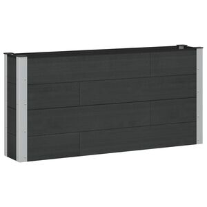 vidaXL Canteiro de jardim elevado Preto 150 x 30 x 72 cm