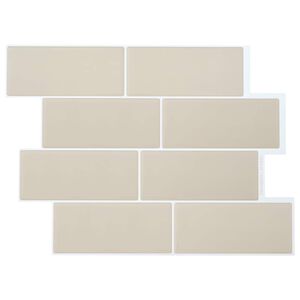 vidaXL Azulejo Subterr&acirc;neo 10 unid. Bege 29 x 21 cm Poliuretano e PET