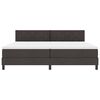 vidaXL Cama Box com colch&atilde;o Marrom Escuro 200 x 200 cm tecido