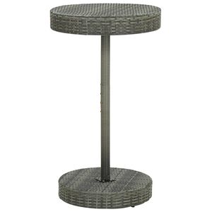 vidaXL Mesa de jardim 60,5x106 cm vime PE cinzento