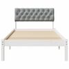 vidaXL Estrutura da cama Branco e cinza claro 90 x 190 cm
