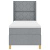 vidaXL Cama Box com colch&atilde;o Cinzento-claro 80 x 200 cm tecido