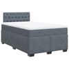 vidaXL Cama boxspring com colch&atilde;o 120x190 cm veludo cinzento-escuro