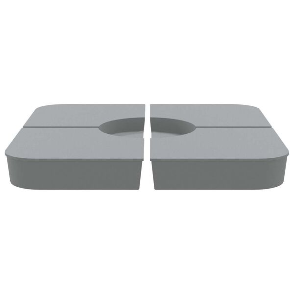 vidaXL 4 pcs conj. base para guarda-sol de suporte cruzado 100 kg PP