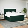 vidaXL Cama com molas/colch&atilde;o 180x200 cm veludo verde-escuro
