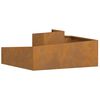 vidaXL Vaso de Jardim Castanho 100 x 100 x 50 cm A&ccedil;o Corten