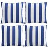 vidaXL Almofadas decorativas 4 pcs 40x40 cm tecido azul e branco