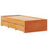 vidaXL Cama c/ estante sem colch&atilde;o 100x200cm pinho maci&ccedil;o castanho-mel