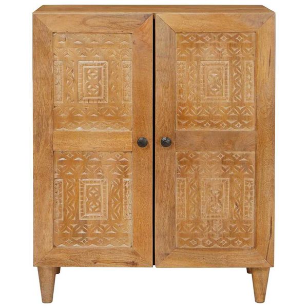 vidaXL Buffet com prateleira com porta Castanho-claro 60 x 33 x 75 cm