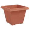 vidaXL Vaso Quadrado para Flores 24 pcs Vermelho Tijolo Pl&aacute;stico