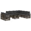 vidaXL Conjunto de Sof&aacute; de Jardim 10 unid. Cinza e Cinza Escuro