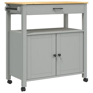 vidaXL Carrinho de cozinha MONZA 84x40x88,5 cm madeira de pinho maci&ccedil;a