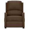 vidaXL Poltrona de massagens reclin&aacute;vel tecido castanho