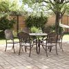 vidaXL Conjunto de Jantar para Jardim 7 pcs Bronze 90 x 90 x 75 cm