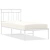 vidaXL Estrutura de cama com cabeceira 80x200 cm metal branco