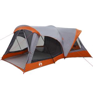 vidaXL Barraca Familiar Cinza e Laranja 550 x 555 x 208 cm