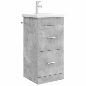 vidaXL Gabinete de banheiro com pia Cinzento Cimento 42 x 40 x 84,5 cm