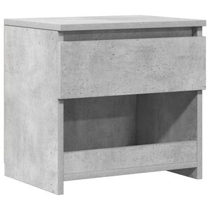 vidaXL Mesa de cabeceira 40x30x39 cm contraplacado cinzento cimento