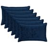 vidaXL Capa almofada 6 unid. HOUTEN Azul Marinho 50 x 80 cm Flanela