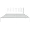 vidaXL Estrutura de cama com cabeceira 183x213 cm metal branco