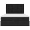 vidaXL Cama com arruma&ccedil;&atilde;o e colch&atilde;o Preto 140 x 190 cm Poli&eacute;ster