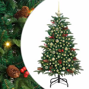 vidaXL &Aacute;rvore de Natal Artificial Verde 150 cm PVC, Metal e Pl&aacute;stico