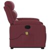 vidaXL Poltrona de massagens reclin. elevat&oacute;ria tecido vermelho tinto