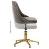 vidaXL Cadeira de jantar girat&oacute;ria veludo cinzento-claro