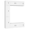 vidaXL Conjunto m&oacute;veis de TV 7 pcs madeira processada branco