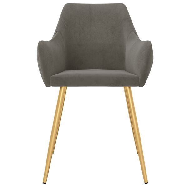 vidaXL Cadeiras de jantar 2 pcs veludo cinzento-escuro