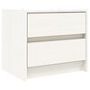 vidaXL Mesa de cabeceira 40x31x35,5 cm madeira de pinho maci&ccedil;a branco