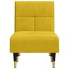 vidaXL Chaise longue veludo amarelo