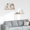 vidaXL Prateleira de Parede 2 pcs Castanho 80 x 9 x 3 cm