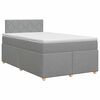 vidaXL Cama box spring com colch&atilde;o Cinzento-claro 120 x 190 cm Tecido