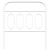 vidaXL Cabeceira de cama 90 cm metal branco