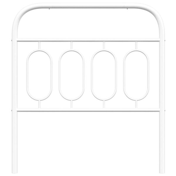 vidaXL Cabeceira de cama 90 cm metal branco