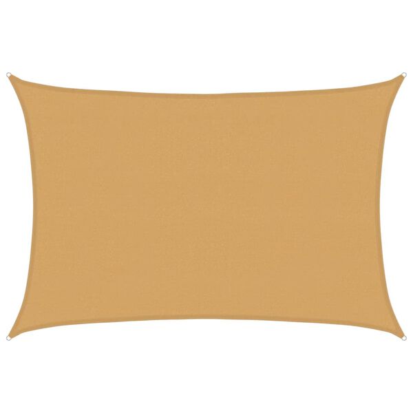 vidaXL Para-sol estilo vela retangular 160 g/m&sup2; 4x5 m PEAD areia