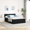 vidaXL Estrutura de cama otomana com colch&atilde;o 140x190 cm veludo preto