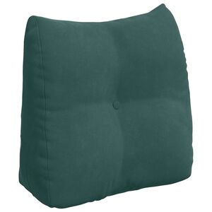 vidaXL Travesseiro para Costas Verde Escuro 45 x 24 x 50 cm Veludo