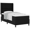 vidaXL Cama Box com almofada com cabeceira Preto 200 x 100 cm tecido