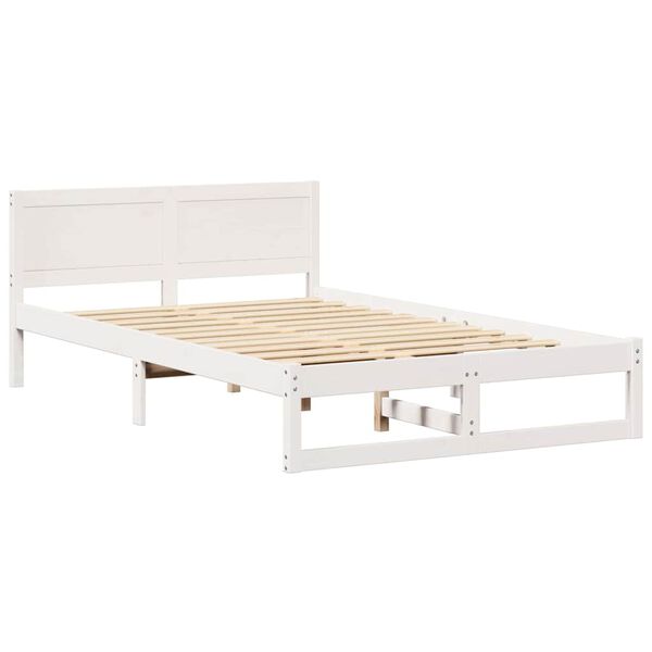vidaXL Estrutura da Cama com cabeceira Branco 140 x 190 cm