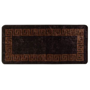 vidaXL Passadeira MARSA Preto 100 x 200 cm Poli&eacute;ster e PVC